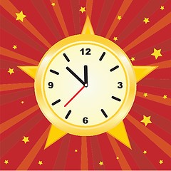 Image showing Vector old vintage clock face