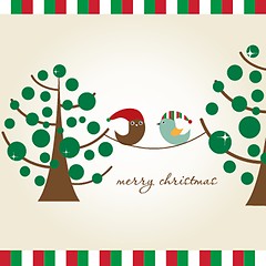 Image showing Christmas card with holiday elements.