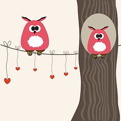 Image showing illustration of a funny character owls