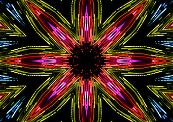 Image showing Abstract color pattern on black