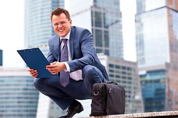 Image showing Successful businessman smiling