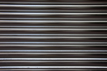 Image showing Corrugated metal surface