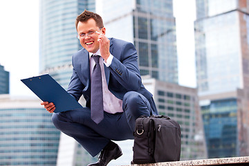 Image showing Successful businessman smiling