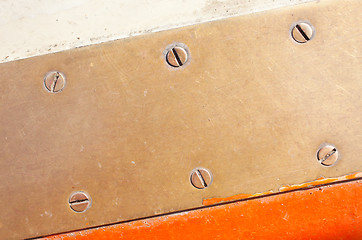 Image showing Brass metal plate