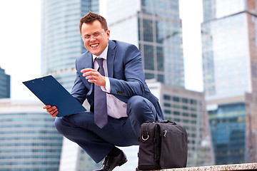 Image showing Successful  smiling businessman