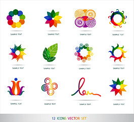 Image showing Icons set vector