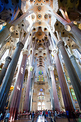 Image showing La Sagrada Familia, interior