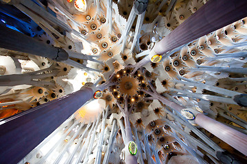 Image showing La Sagrada Familia, interior