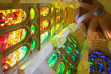 Image showing La Sagrada Familia, interior