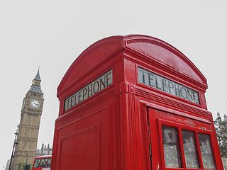 Image showing London telephone box