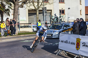 Image showing The Cyclist Lindeman Bert Jan- Paris Nice 2013 Prologue in Houil