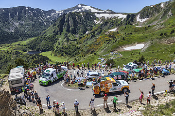 Image showing Publicity Caravan in Pyrenees Mountains