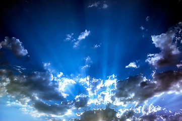 Image showing Sun and clouds