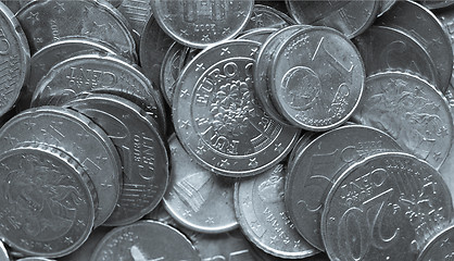 Image showing Euro coins background