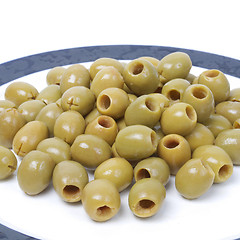 Image showing Green olives