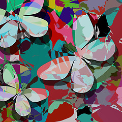 Image showing Butterflies abstract