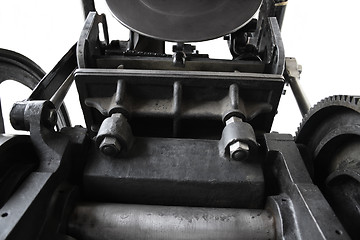 Image showing detail of 1901 printing press