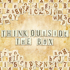 Image showing think outside the box