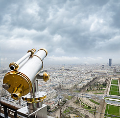 Image showing View from the Eiffel Tower at the Champ de Mars