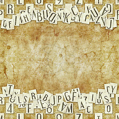 Image showing letter seamless texture with space for text