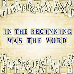 Image showing in the beginning was the Word