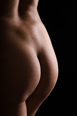 Image showing figure of a naked woman silhouette of a young woman buttocks 