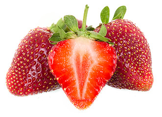 Image showing just juicy strawberries