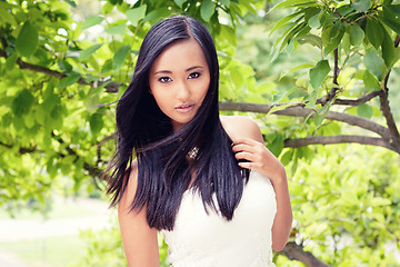 Image showing attractive young asian woman beauty portrait 