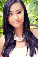 Image showing attractive young asian woman beauty portrait 