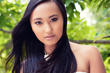 Image showing attractive young asian woman beauty portrait 