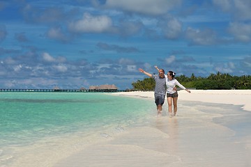 Image showing happy young couple have fun on summer