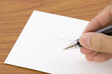 Image showing Writing on the back of an envelope

