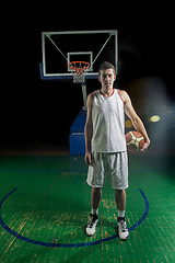 Image showing Basketball player portrait