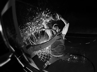 Image showing basketball player in action