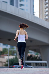 Image showing woman jogging at morning