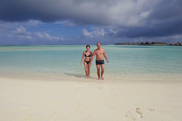 Image showing happy young couple have fun on summer