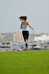 Image showing woman jogging at morning