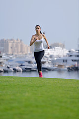 Image showing woman jogging at morning