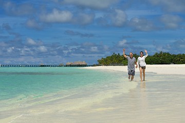 Image showing happy young couple have fun on summer