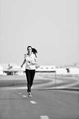 Image showing woman jogging at morning