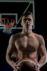 Image showing Basketball player portrait