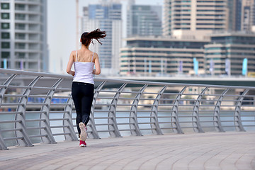 Image showing woman jogging at morning