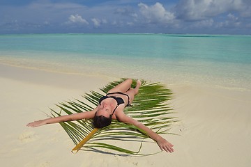 Image showing happy woman enjoy  summer time