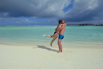 Image showing happy young couple have fun on summer