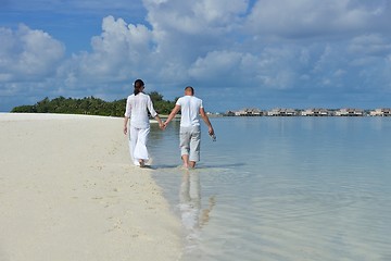 Image showing happy young couple have fun on summer