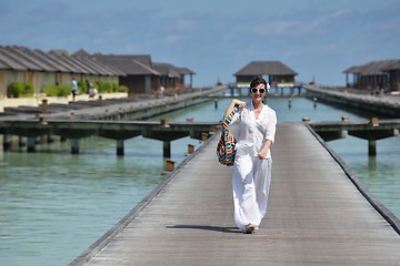 Image showing happy woman enjoy  summer time