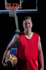 Image showing Basketball player portrait