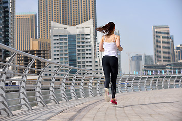 Image showing woman jogging at morning