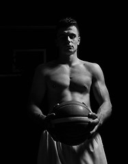 Image showing Basketball player portrait