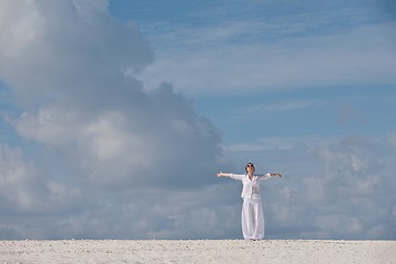 Image showing happy woman enjoy  summer time